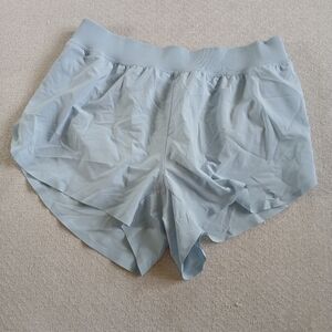 crz yoga ♡ lined running shorts large 12 blue mermaid core coastal active